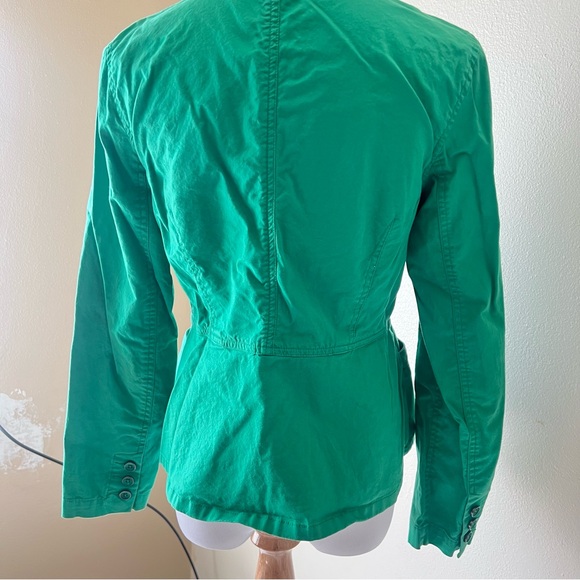 Cabi Emerald Green Cotton Twill Blazer Jacket Women's Size Small Single But ton - Picture 6 of 6
